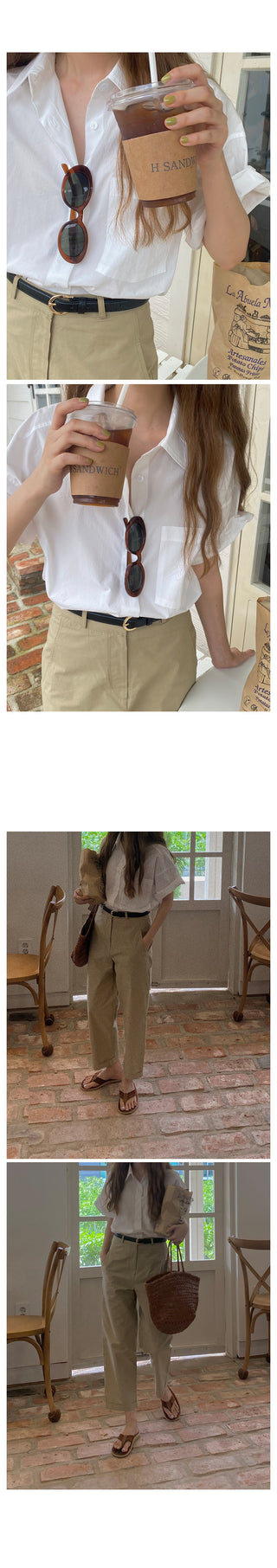 [MADE] semi crop boy fit short sleeved shirt 3color!