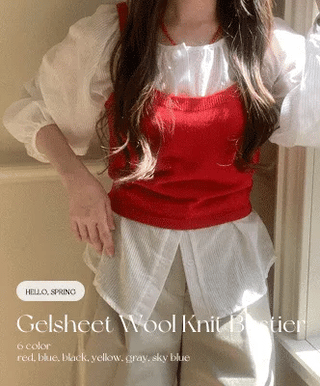 Wool knit bustier
