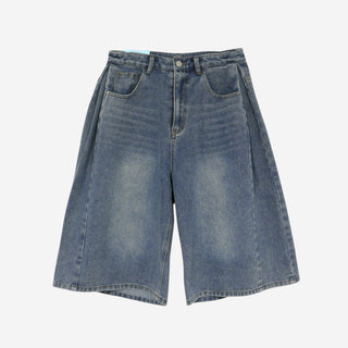 [3 colors] Mute Denim Beaded Bermuda Shorts