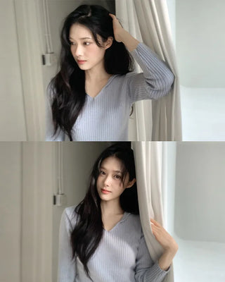 Slim slit ribbed knit - 5 colors