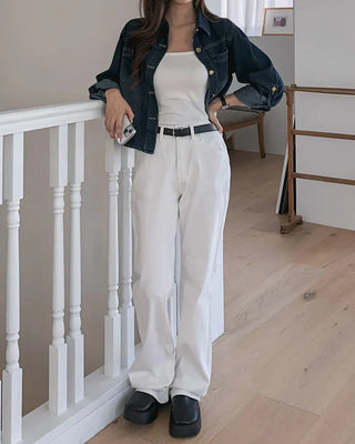 Semi-bootcut pants