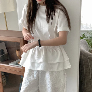 Tiered Layered Short-Sleeve T-Shirt