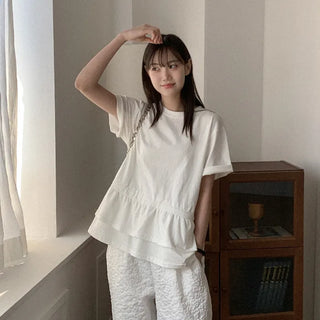 Tiered Layered Short-Sleeve T-Shirt