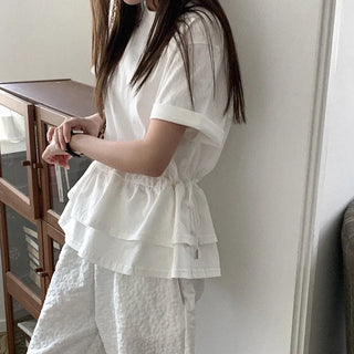 Tiered Layered Short-Sleeve T-Shirt