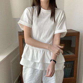 Tiered Layered Short-Sleeve T-Shirt