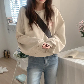 Lettering Pocket Sweatshirt