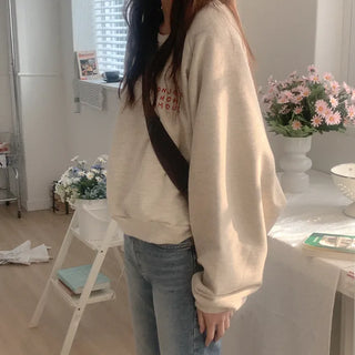 Lettering Pocket Sweatshirt