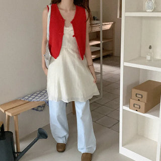 Slit chiffon mini dress