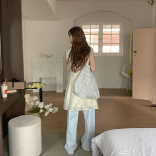 Slit chiffon mini dress