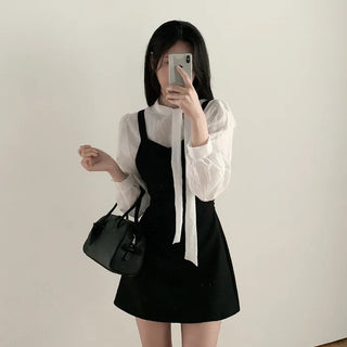 Ribbon chiffon blouse