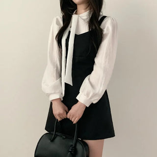 Ribbon chiffon blouse