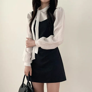 Ribbon chiffon blouse