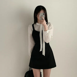 Ribbon chiffon blouse