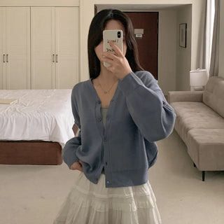V-neck cardigan