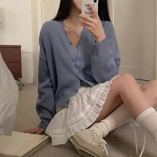 V-neck cardigan