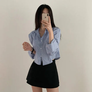 Black Basic A-line Mini Skirt
