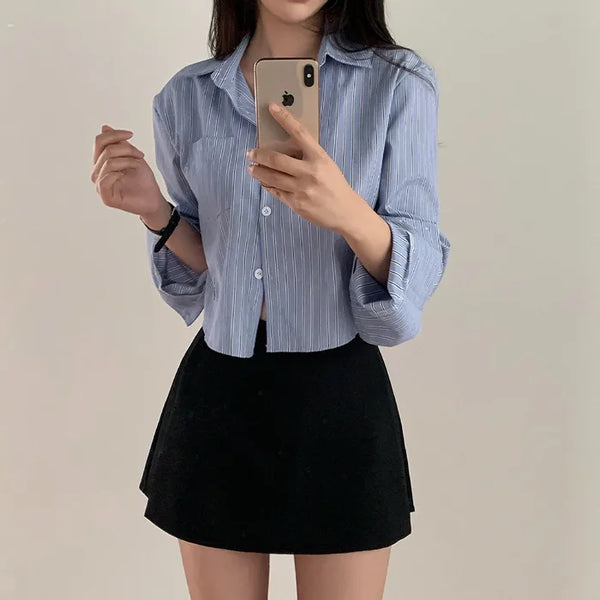 Black Basic A-line Mini Skirt