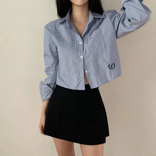 Black Basic A-line Mini Skirt