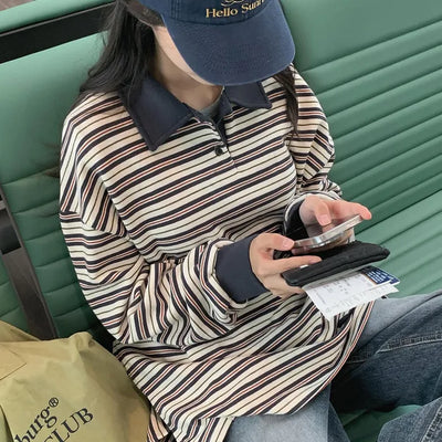 Cotton striped color T-shirt