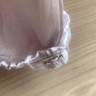Satin wide-leg elastic waist pants