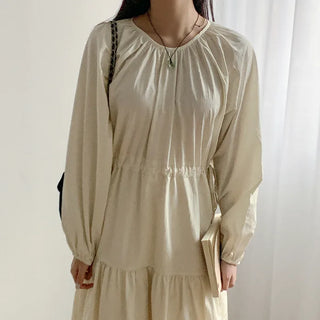 Shirred long dress