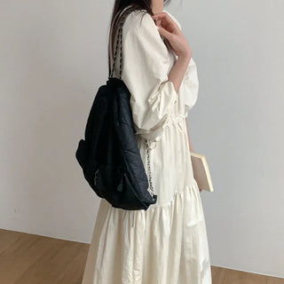 Shirred long dress