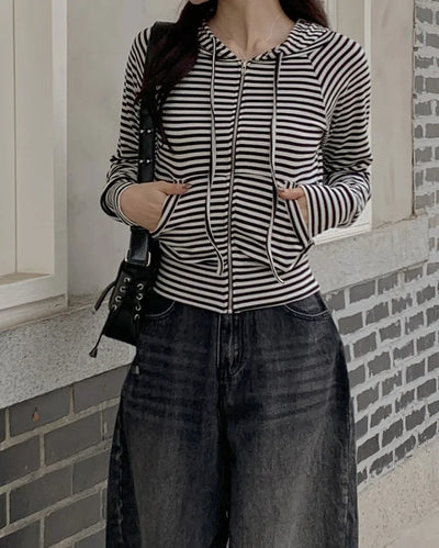 Striped hoodie