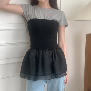 Frilled layered top