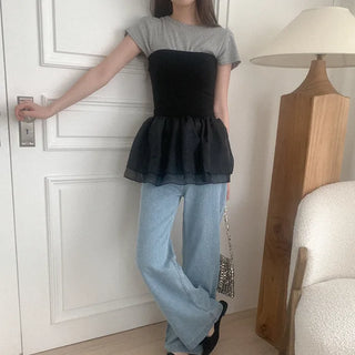 Frilled layered top