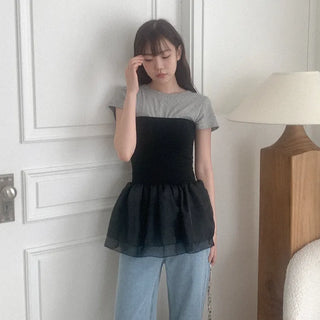 Frilled layered top