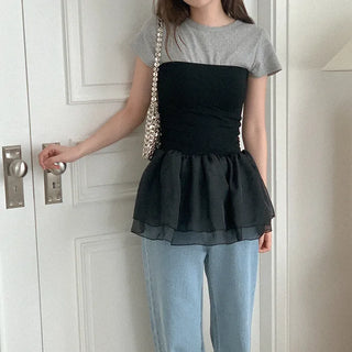 Frilled layered top