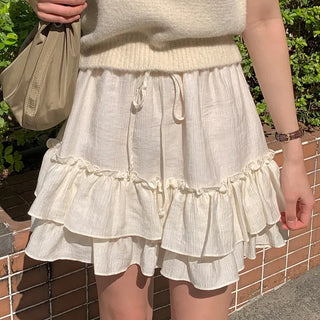 Frilled mini skirt