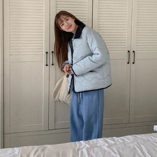 Two-tone quilted jacket