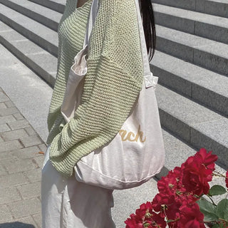 Autumn Pink Lettering Big Size Eco Bag