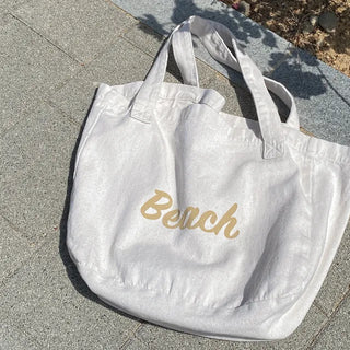 Pink lettering large size eco bag
