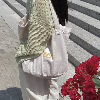 Pink lettering large size eco bag