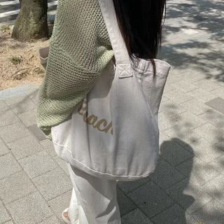 Pink lettering large size eco bag