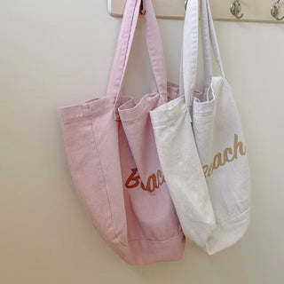 Autumn Pink Lettering Big Size Eco Bag