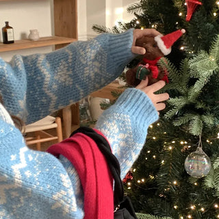 Snow pattern Nordic knit