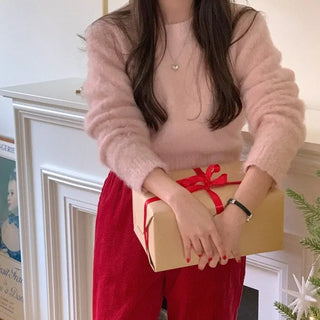 Fluffy wool knit