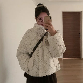Corduroy Dot Fur Down