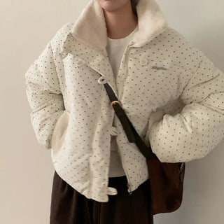 Corduroy Dot Fur Down