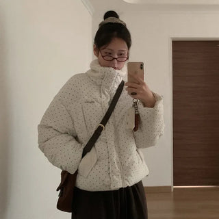 Corduroy Dot Fur Down