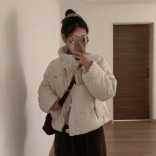Corduroy Dot Fur Down