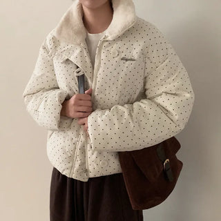 Corduroy Dot Fur Down