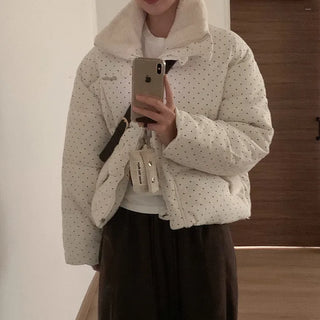 Corduroy Dot Fur Down