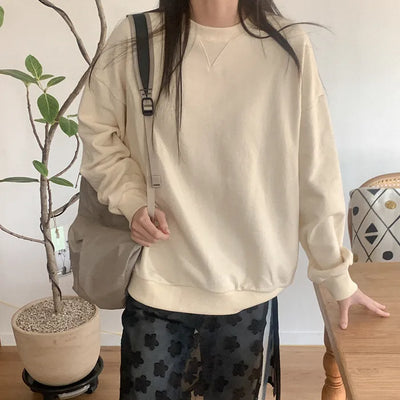 Plain cotton sweatshirt
