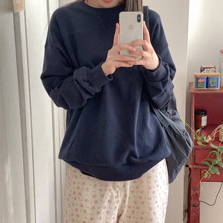 Plain cotton sweatshirt