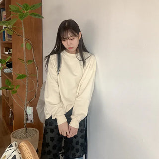 Plain cotton sweatshirt