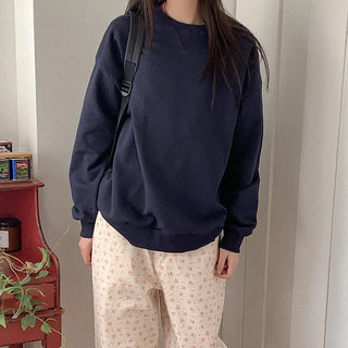Plain cotton sweatshirt